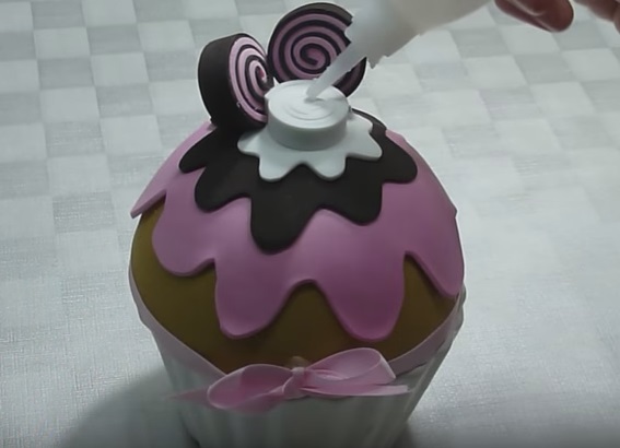 Cupcake-Bombonera-de-Goma-Eva-Decoración